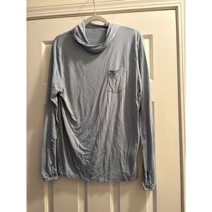 Free Fly Hoodie Mens Medium Lt Blue Bamboo Stretch Pullover Lightweight Outdoor
